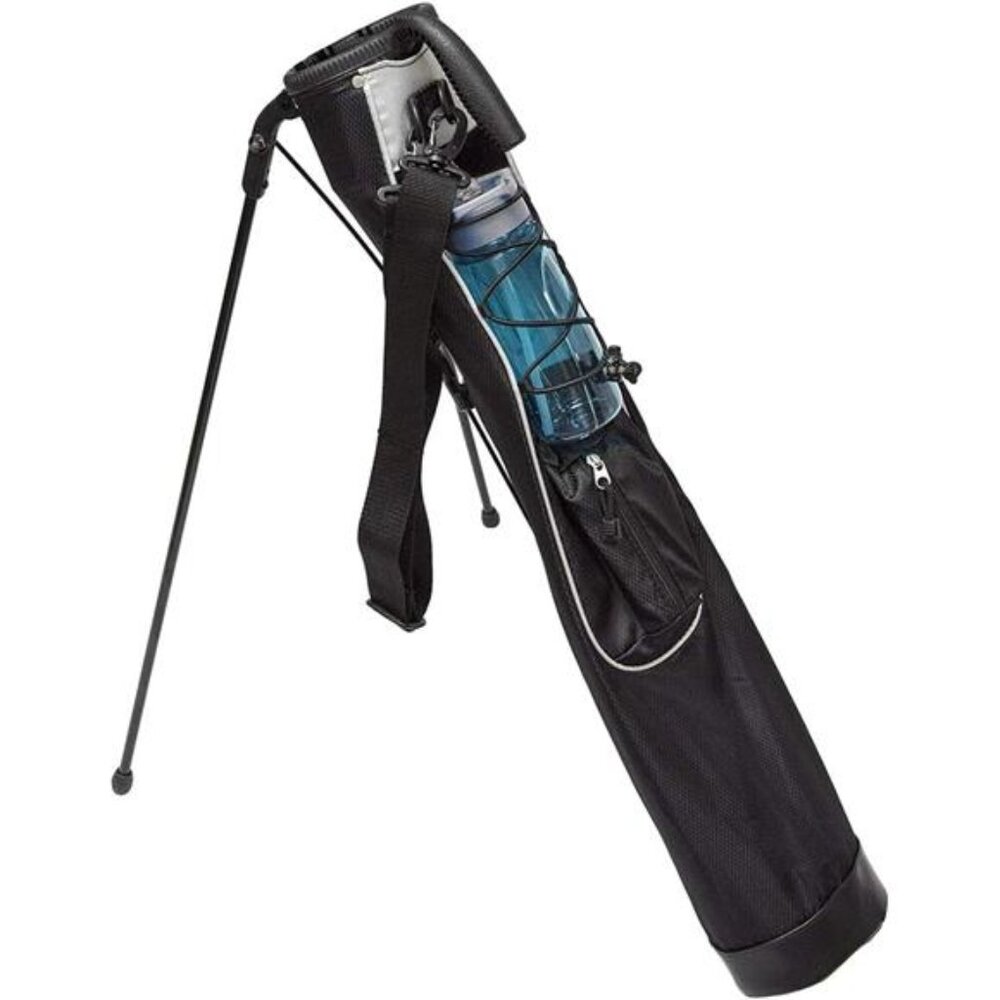 Pitch & Putt Sunday Bag with Stand & Handle, Black